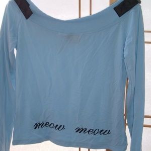 Vintage Meow Meow Bluewhale Inc XL Cat Top pullover